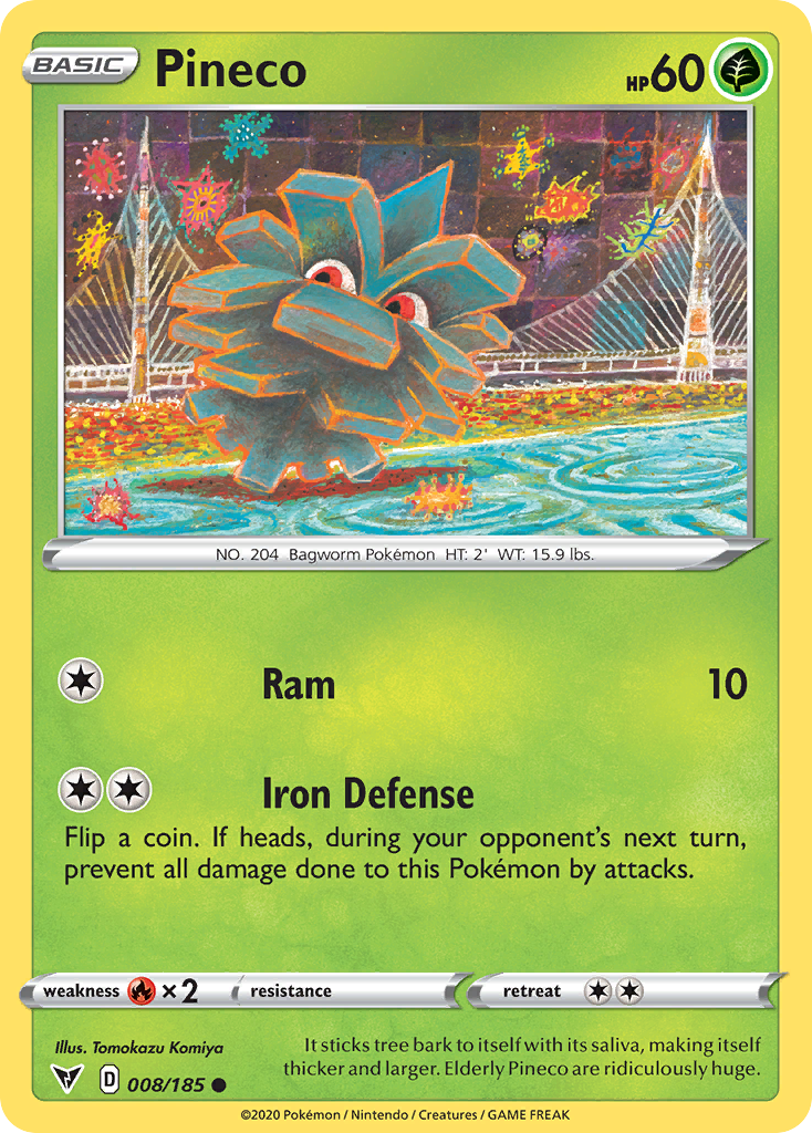 Pineco — illustrated card
