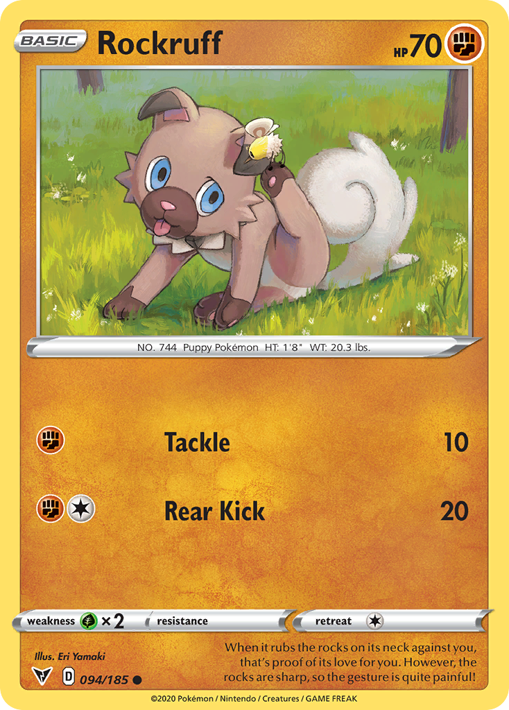 Rockruff — illustrated card