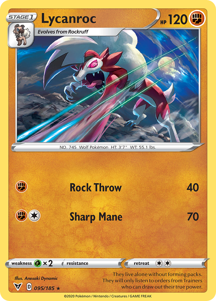 Lycanroc — illustrated card
