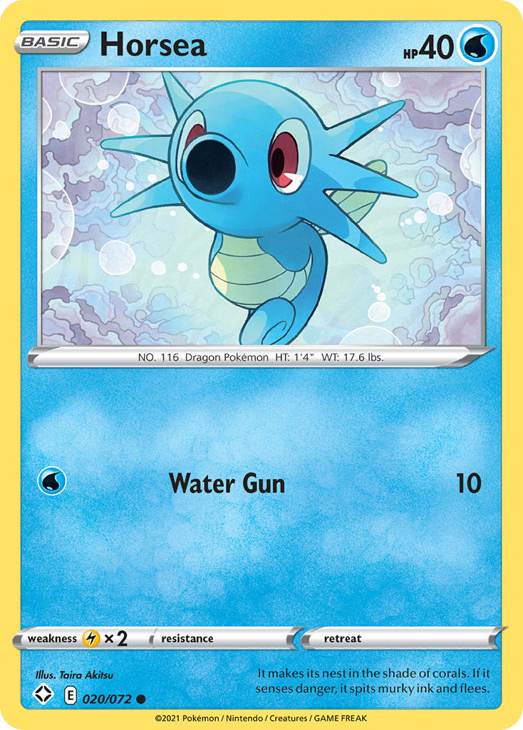 Horsea — illustrated card