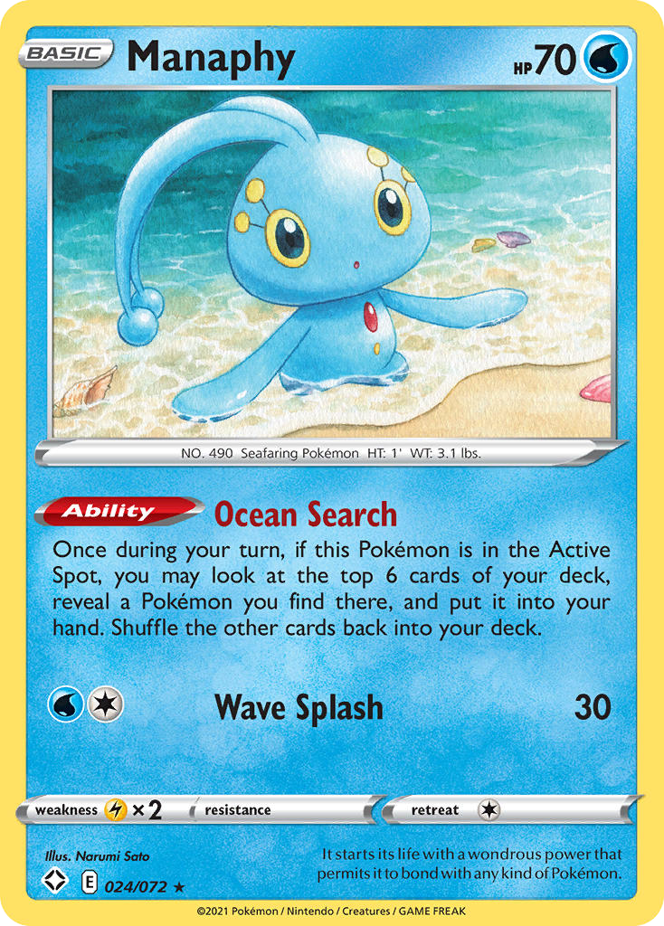 Manaphy — illustrated card