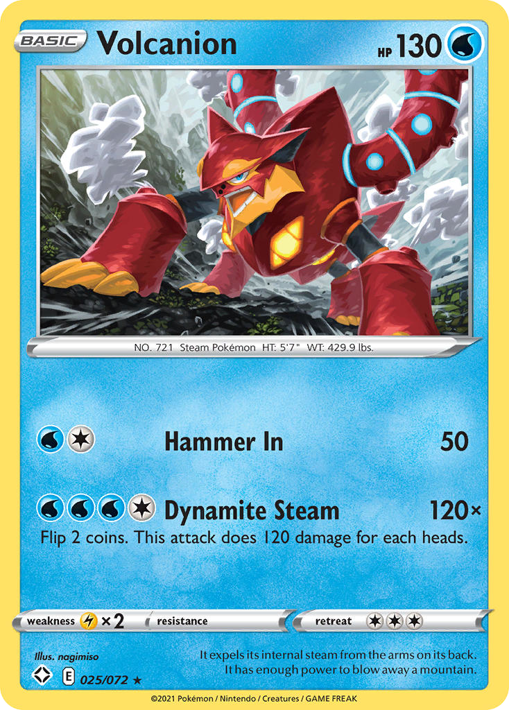 Volcanion — illustrated card