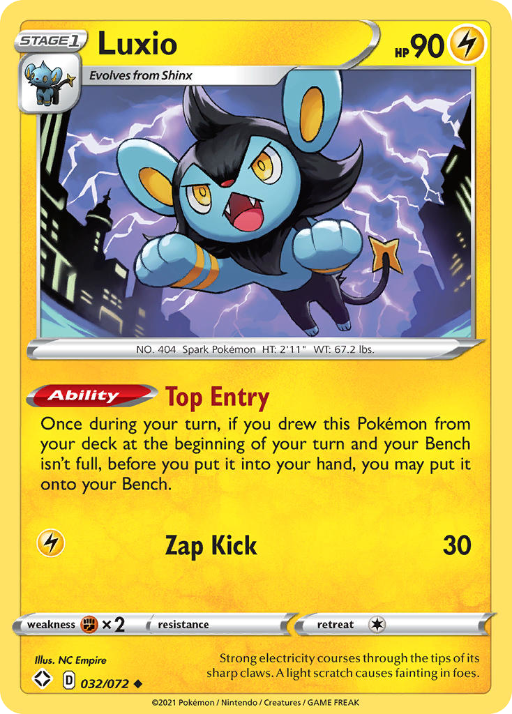 Luxio — illustrated card