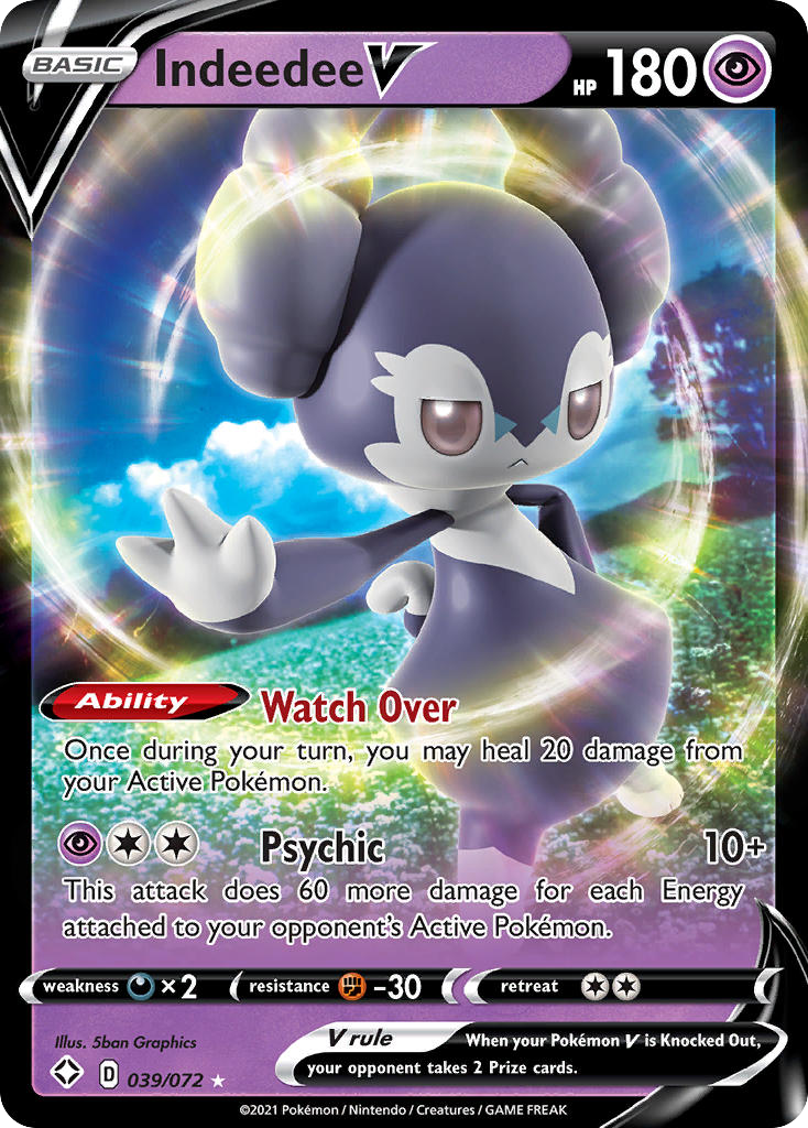 Indeedee V — illustrated card