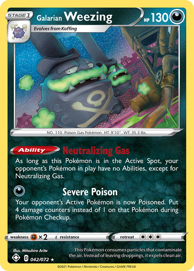 Galarian Weezing — illustrated card