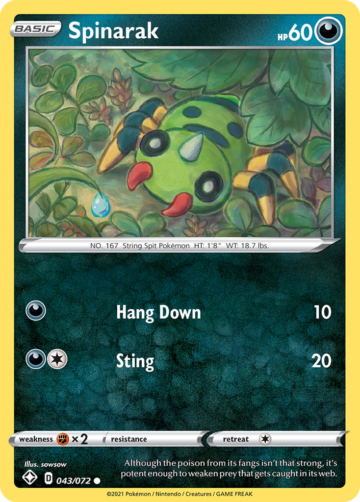 Spinarak — illustrated card