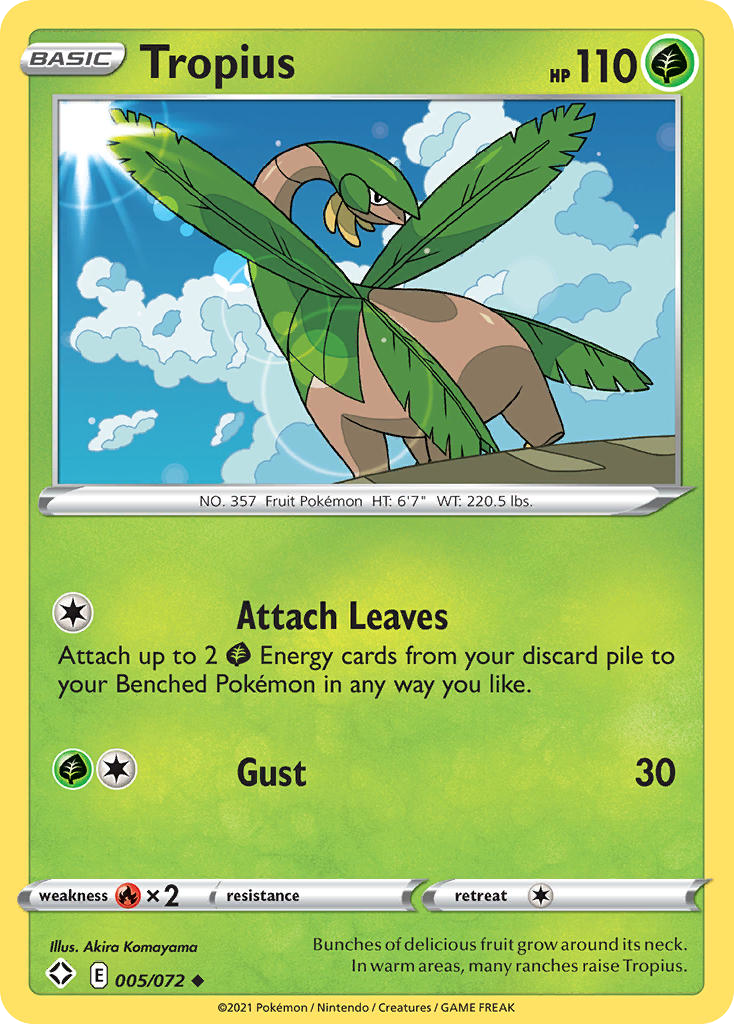Tropius — illustrated card