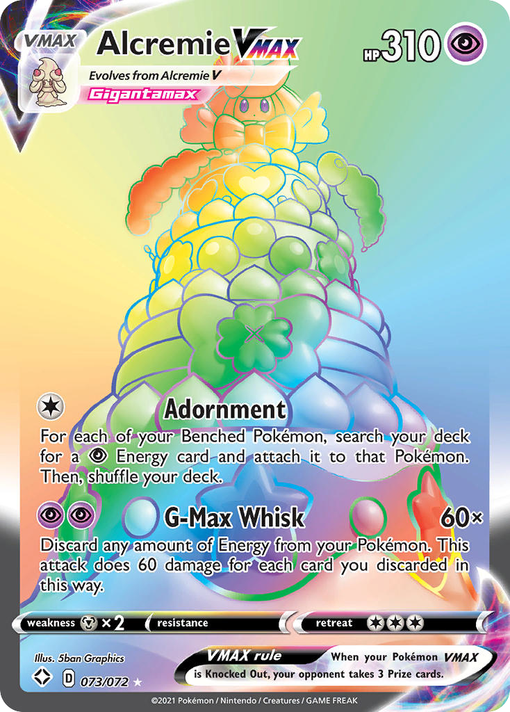 Alcremie VMAX — illustrated card