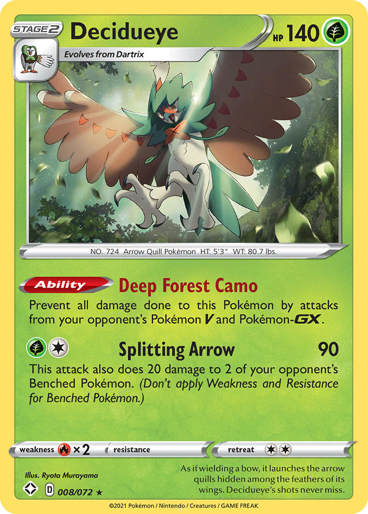 Decidueye — illustrated card