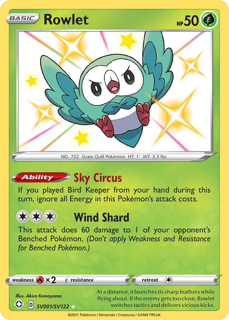 Rowlet — illustrated card