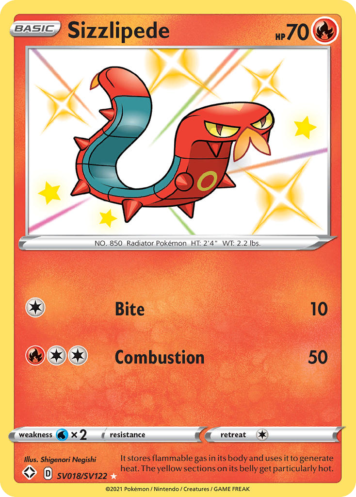 Sizzlipede — illustrated card