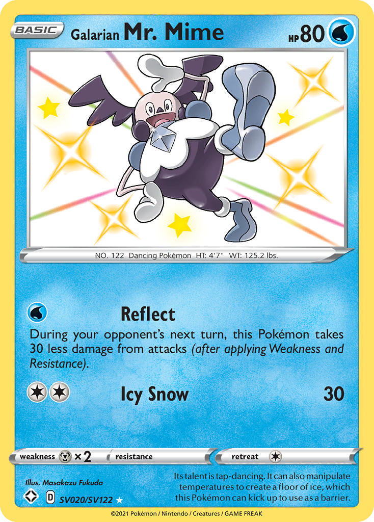 Galarian Mr. Mime — illustrated card