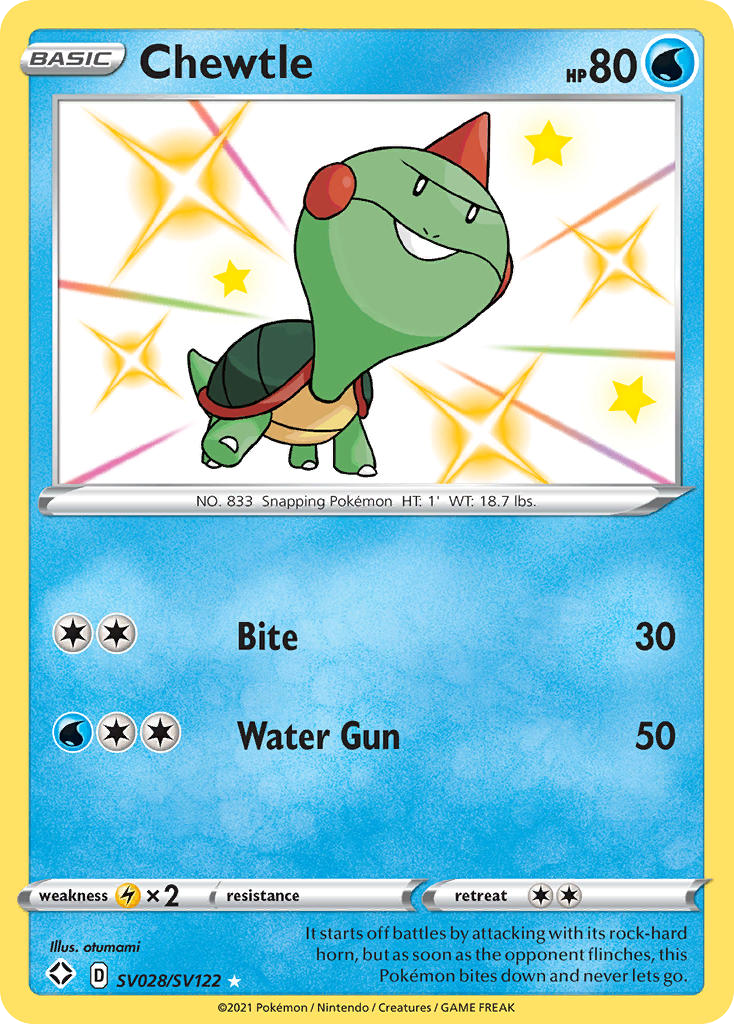 Chewtle — illustrated card