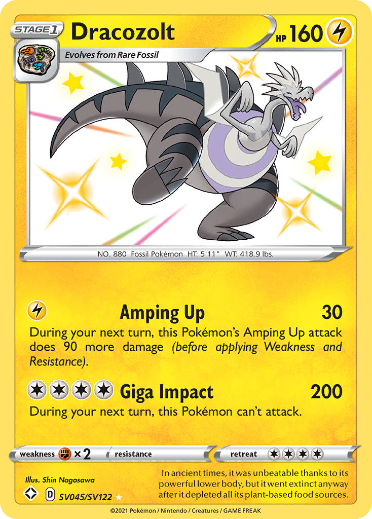 Dracozolt — illustrated card