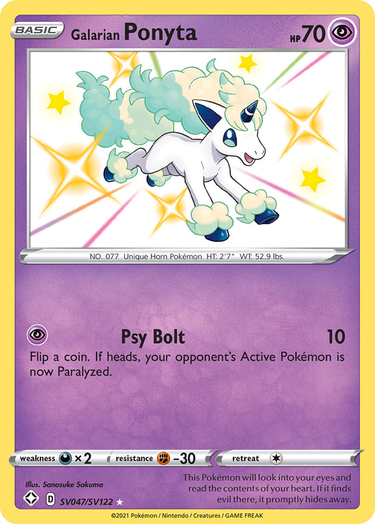 Galarian Ponyta — illustrated card