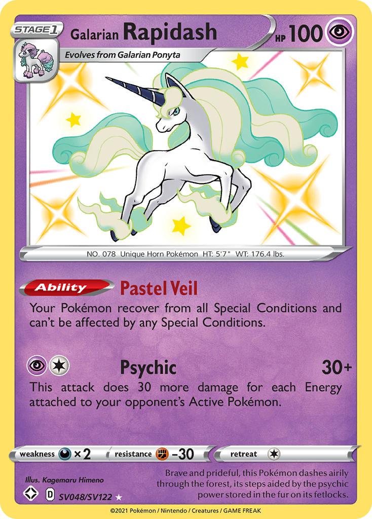 Galarian Rapidash — illustrated card
