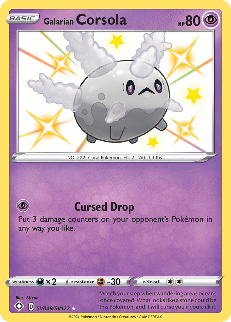 Galarian Corsola — illustrated card