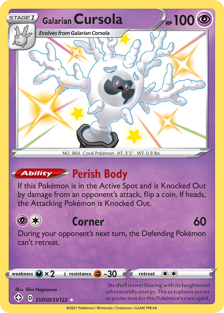 Galarian Cursola — illustrated card