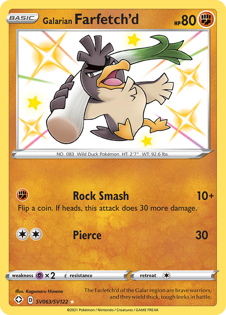 Galarian Farfetch'd — illustrated card