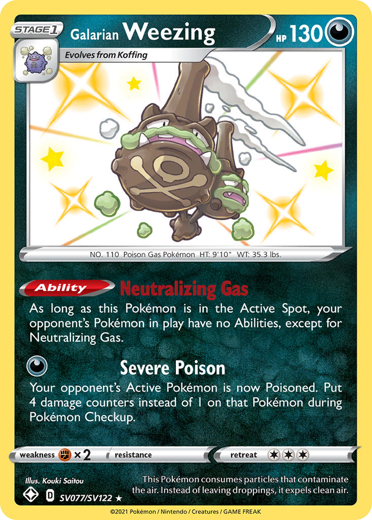 Galarian Weezing — illustrated card