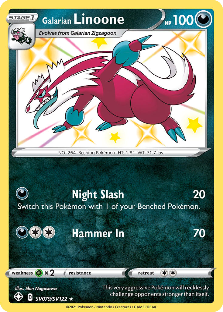 Galarian Linoone — illustrated card