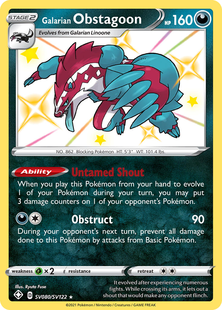Galarian Obstagoon — illustrated card