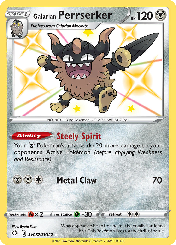 Galarian Perrserker — illustrated card