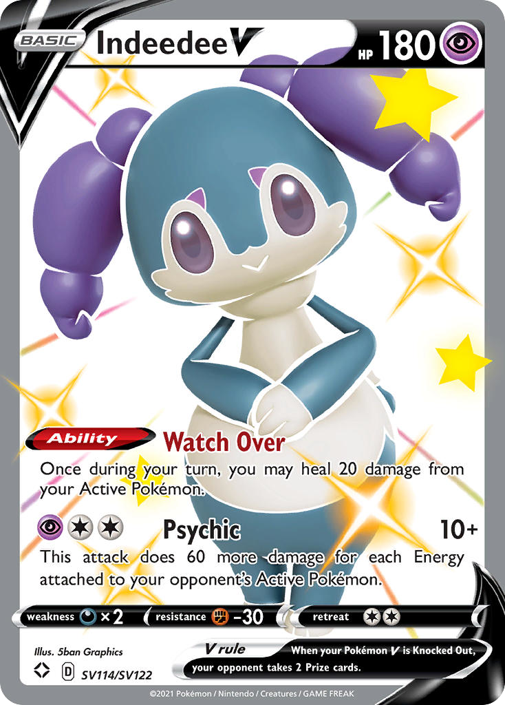 Indeedee V — illustrated card