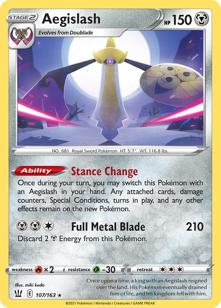 Aegislash — illustrated card