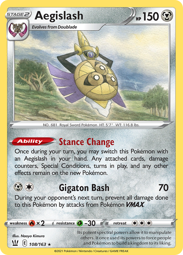 Aegislash — illustrated card
