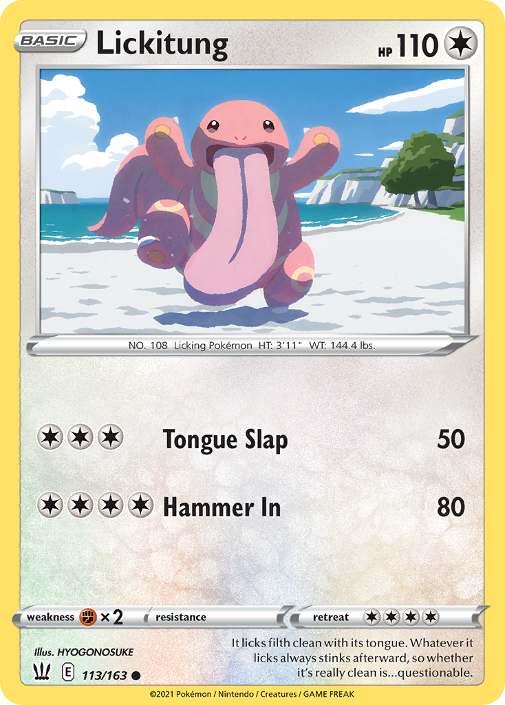 Lickitung — illustrated card