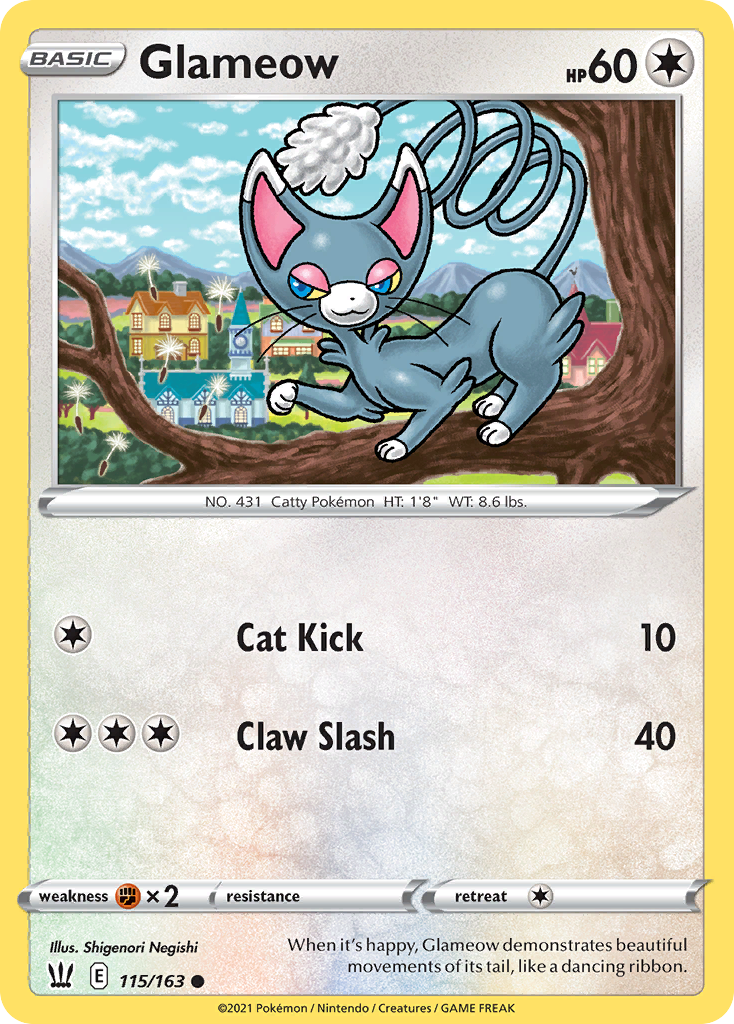 Glameow — illustrated card