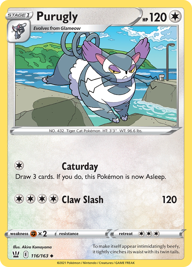 Purugly — illustrated card
