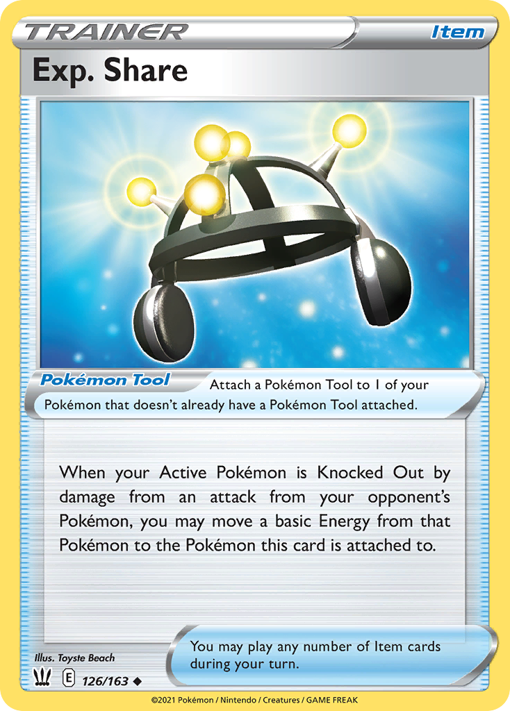 Exp. Share — illustrated card