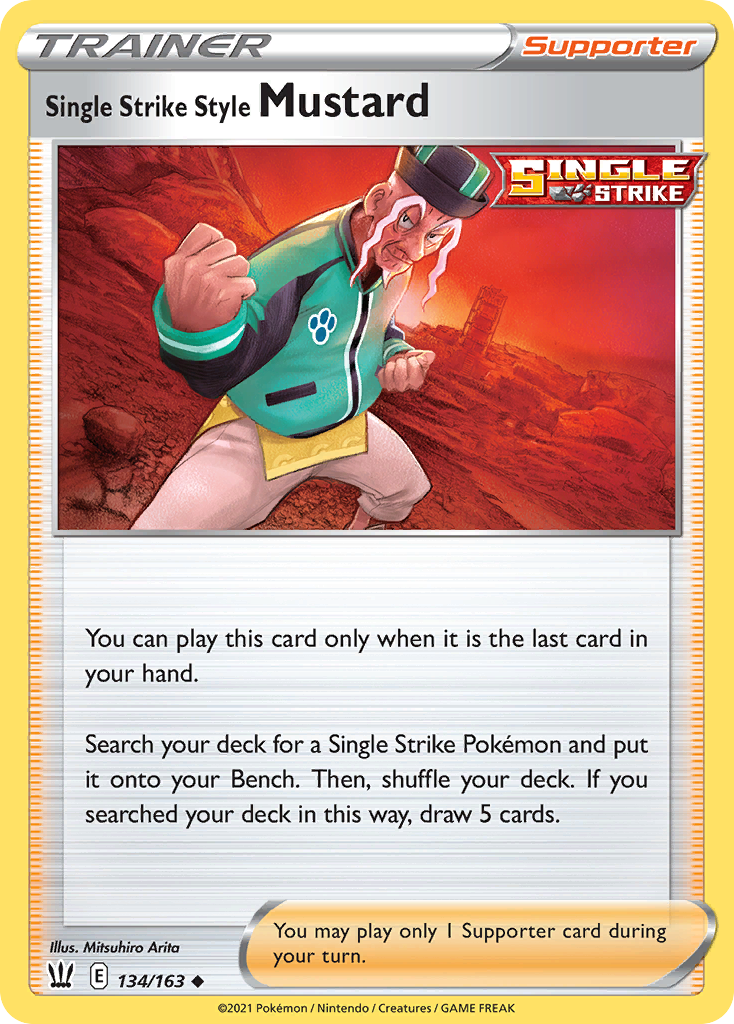 Single Strike Style Mustard — illustrated card