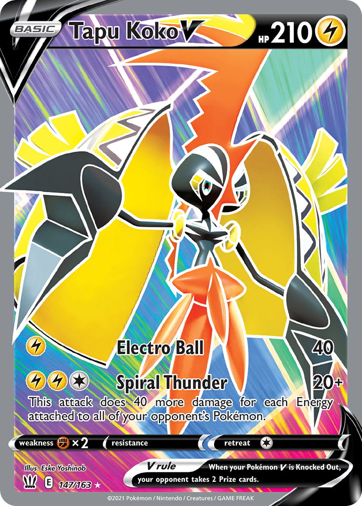 Tapu Koko V — illustrated card