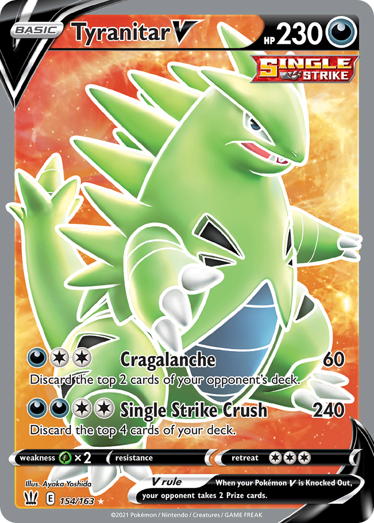 Tyranitar V — illustrated card