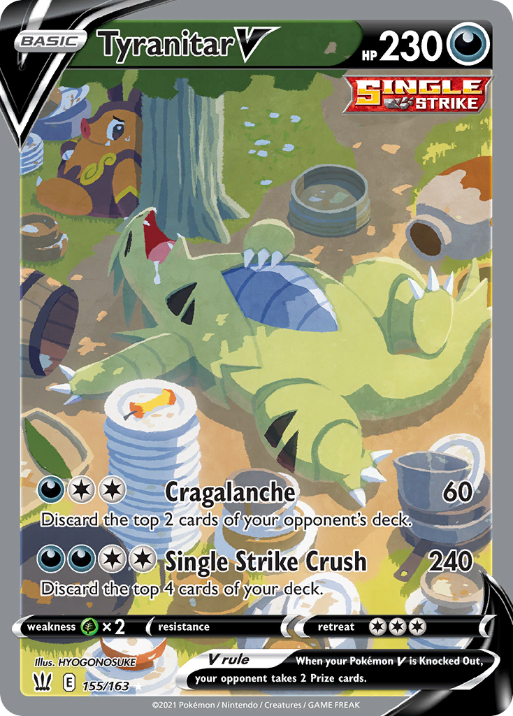 Tyranitar V — illustrated card