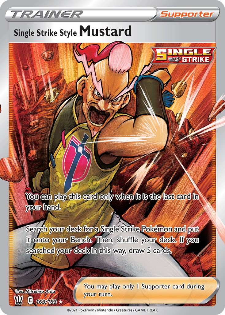 Single Strike Style Mustard — illustrated card