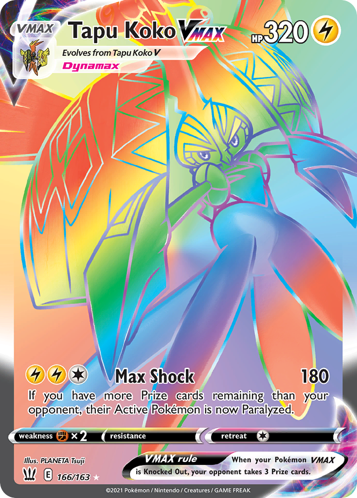 Tapu Koko VMAX — illustrated card