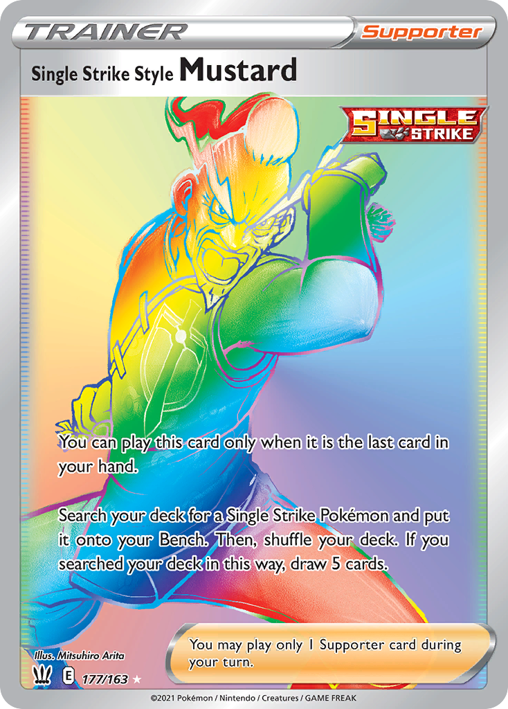 Single Strike Style Mustard — illustrated card