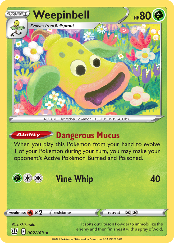 Weepinbell — illustrated card
