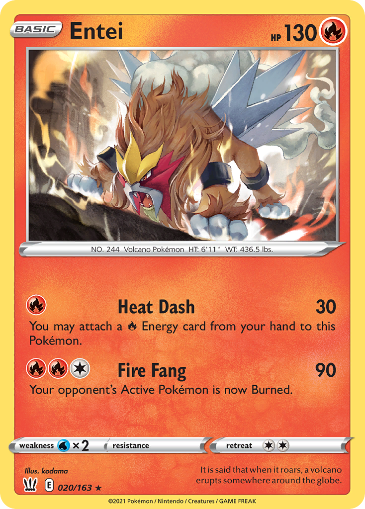 Entei — illustrated card