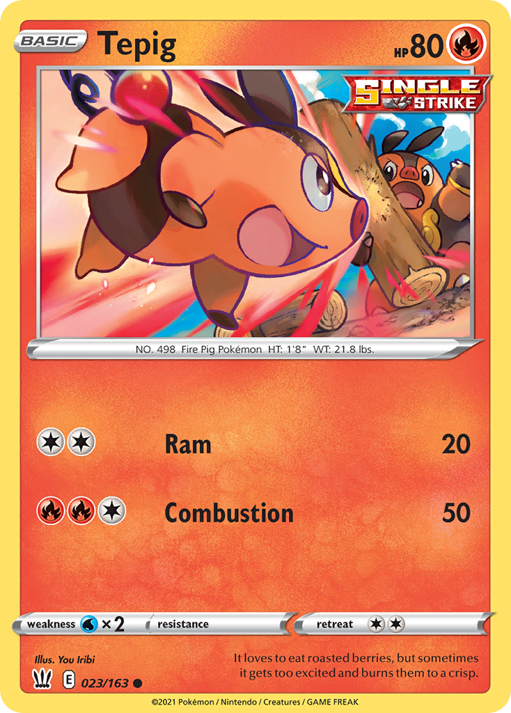 Tepig — illustrated card