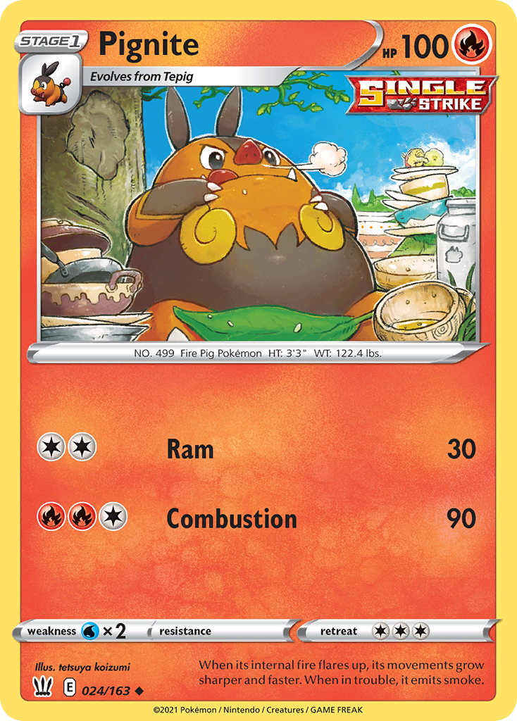 Pignite — illustrated card