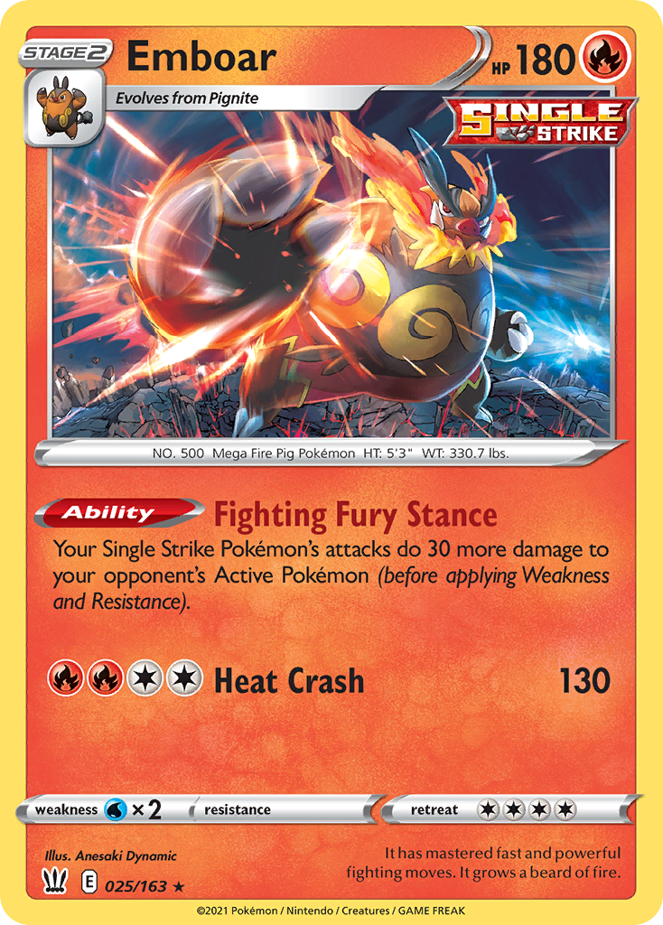 Emboar — illustrated card