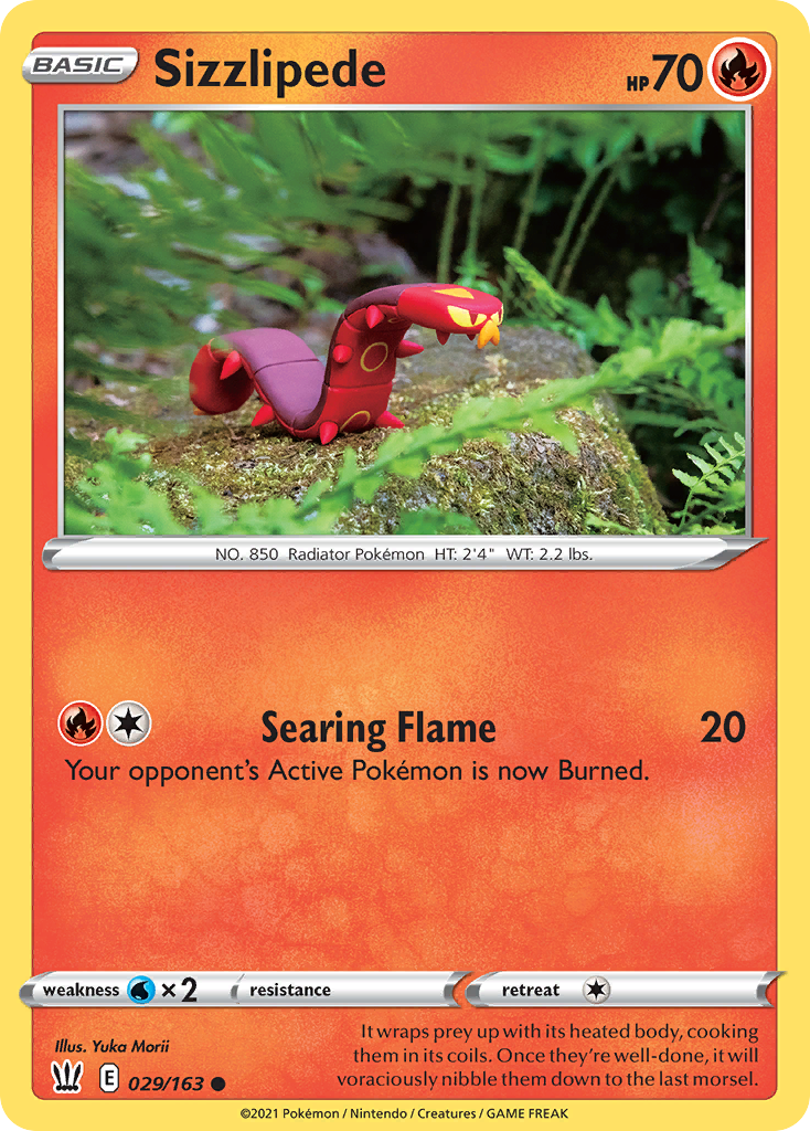 Sizzlipede — illustrated card
