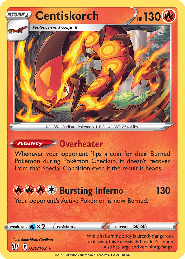 Centiskorch — illustrated card