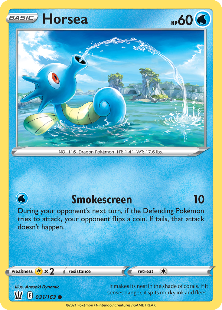 Horsea — illustrated card