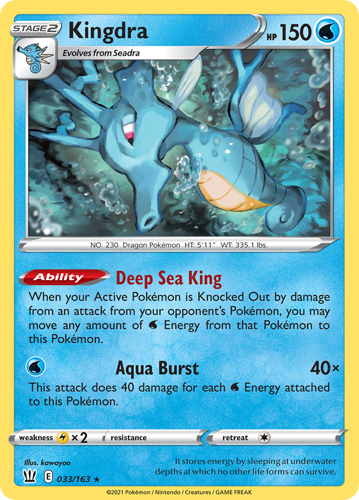 Kingdra — illustrated card